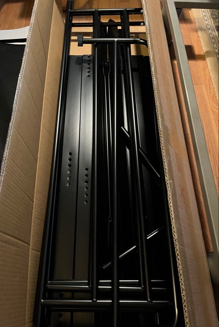 OSJ ロフトベッド ブラック セミダブル187x120cm