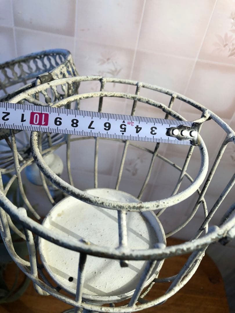 h バードケース　アイアンスタンド　ガーデニング雑貨アンティーク　シャビーシック