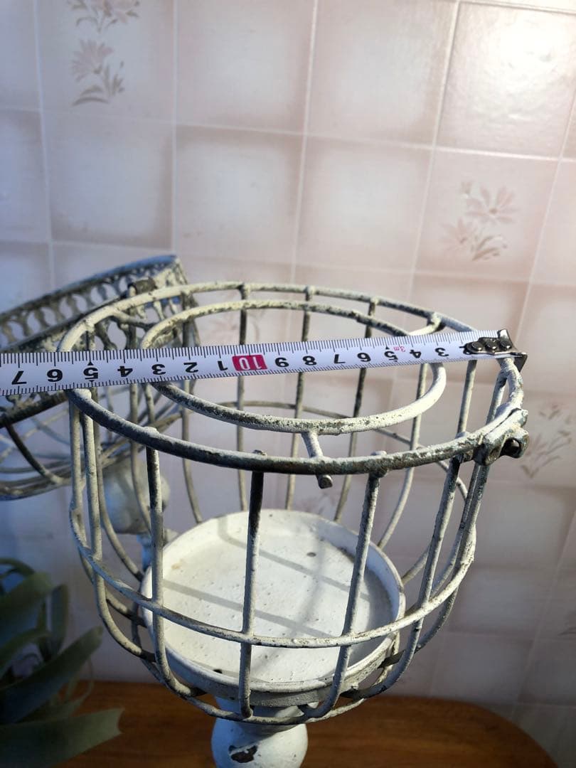 h バードケース　アイアンスタンド　ガーデニング雑貨アンティーク　シャビーシック