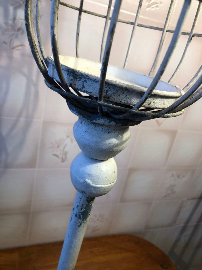 h バードケース　アイアンスタンド　ガーデニング雑貨アンティーク　シャビーシック