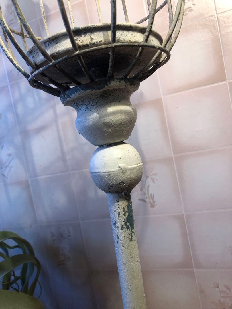 h バードケース　アイアンスタンド　ガーデニング雑貨アンティーク　シャビーシック