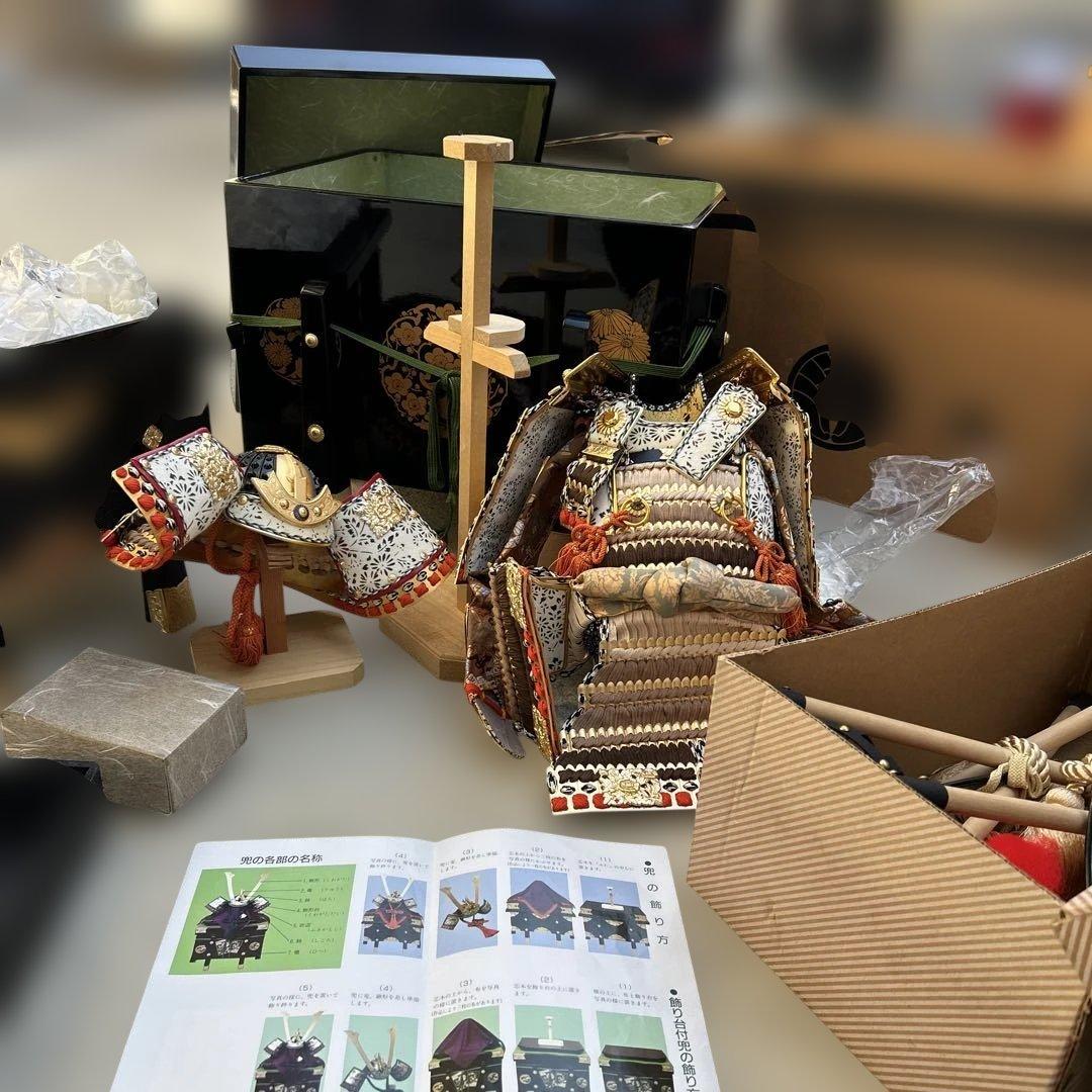 美品‼️5月人形　兜飾り　かがり火付き