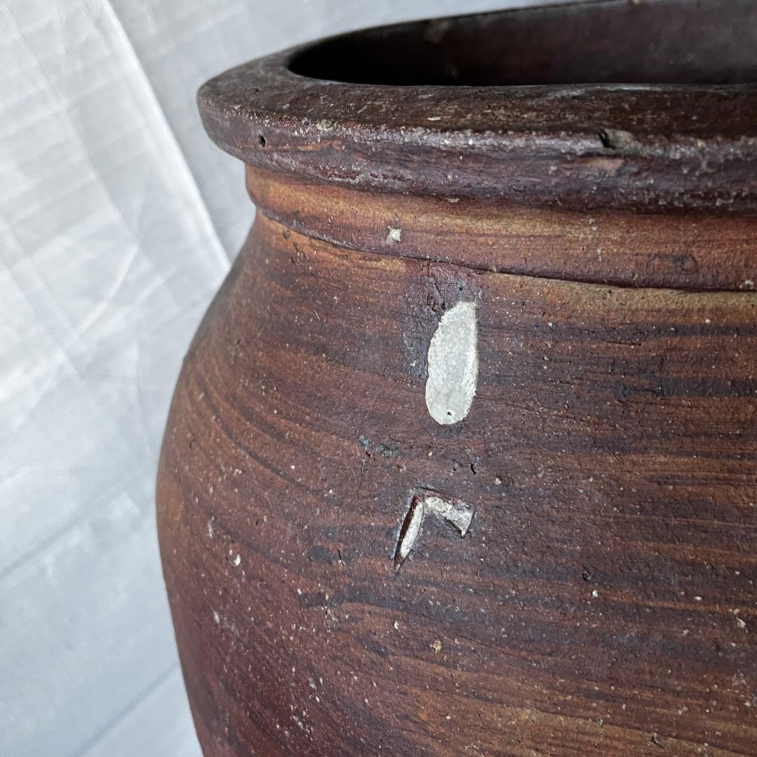 アンティーク　特大　水瓶　大壺　大甕　江戸時代物　刻印あり