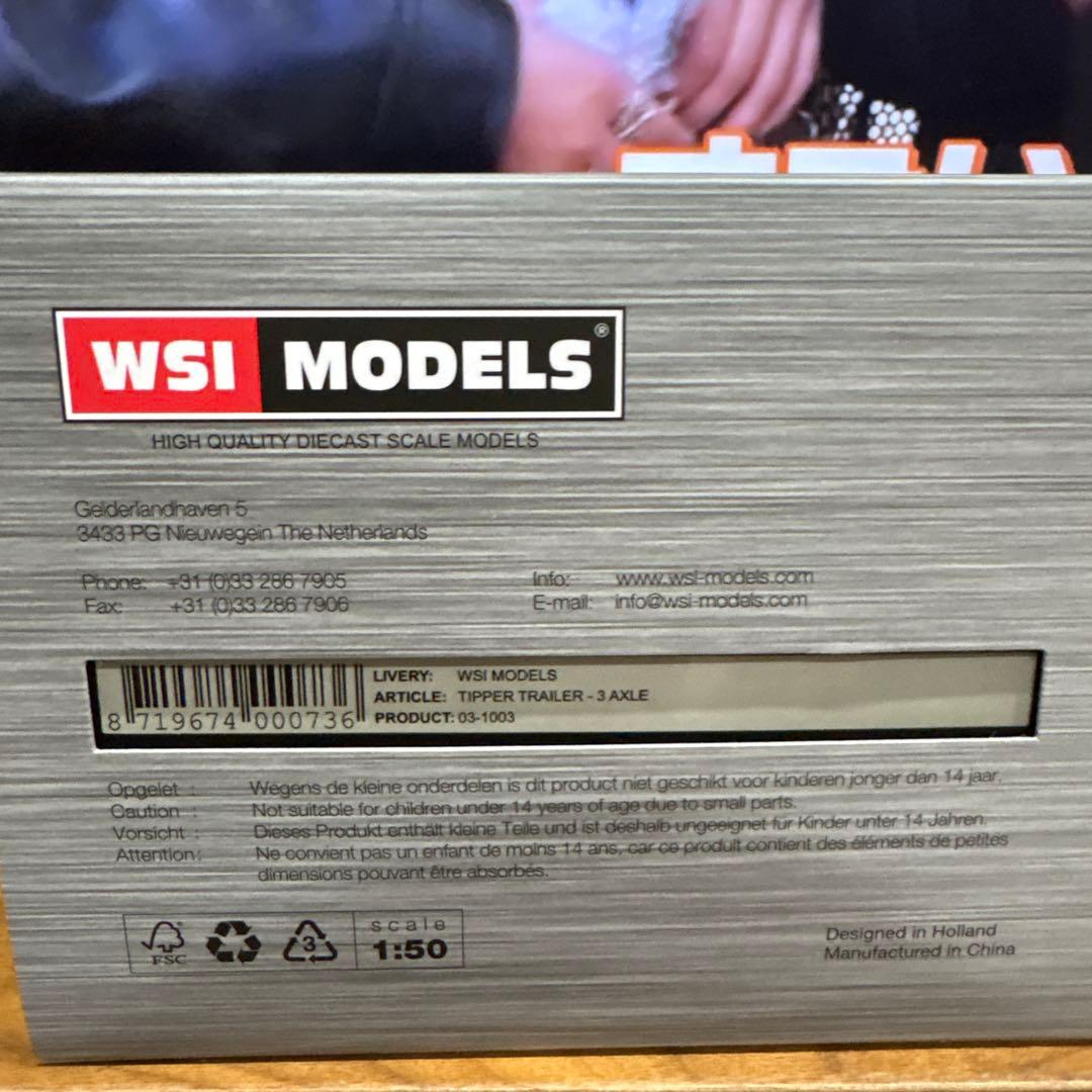 ミニカー WSI 1/50 TIPPER TRAILER 3AXLE 03-1003