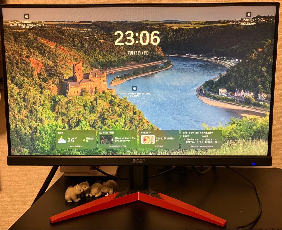 【箱・全純正部品付き】Acer ゲーミングモニター KG251QJbmidpx