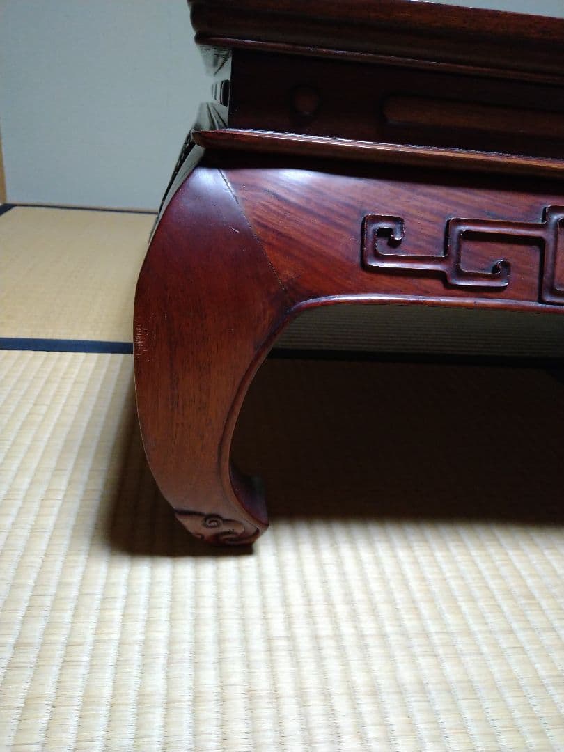 純和風 天然木無垢材 高級 座卓 座敷机 猫脚 レトロ アンティーク