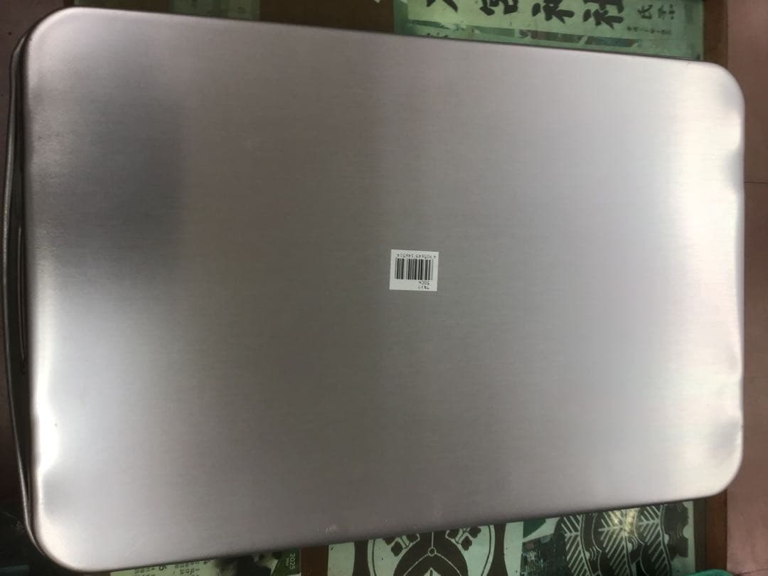 配達トレーうどん屋ラーメン屋さんアルミ脇取り盆　エンボス給食大小2枚セット874