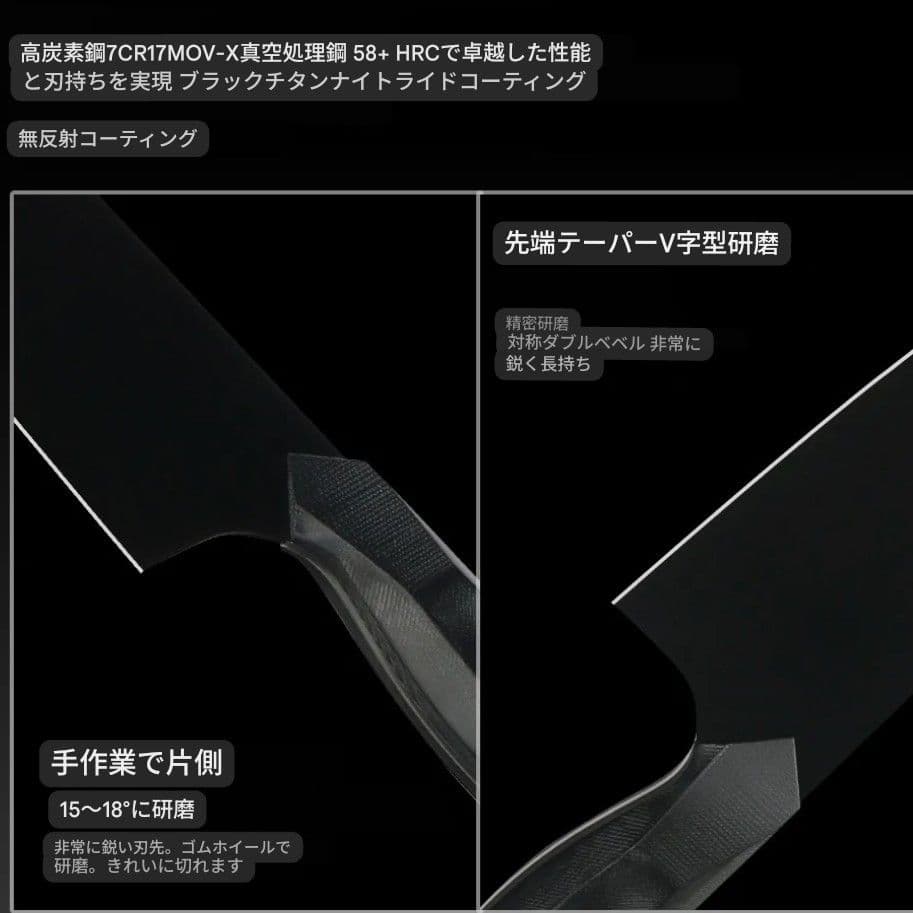 【新作】剣型　高炭素　牛刀　G10　ミリタリーグリップ