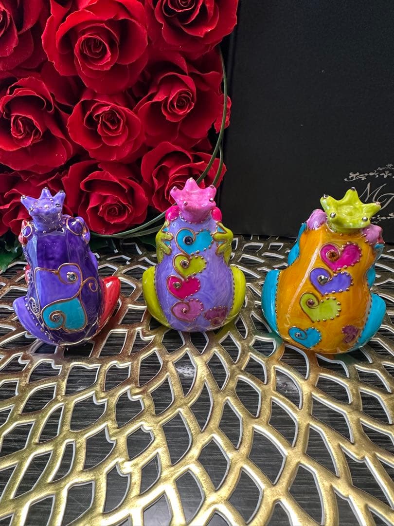 専用ソワジックSoizick リモージュ焼　ハンドペイントカエルシリーズDany