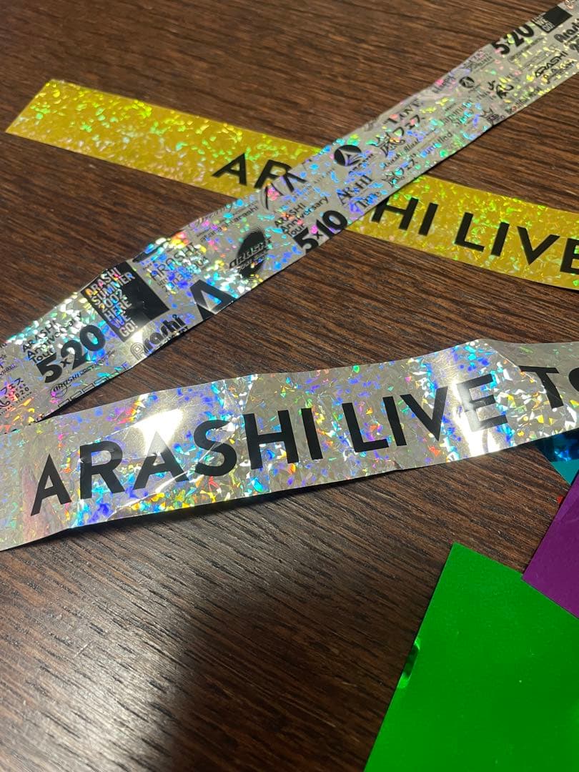 ARASHI 銀テープフルサイズ金銀各1本ずつと5色紙吹雪セット