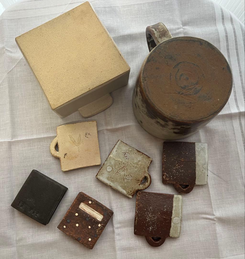 岡崎順子 マグカップ 小鉢 カトラリーレスト数点 新品未使用品