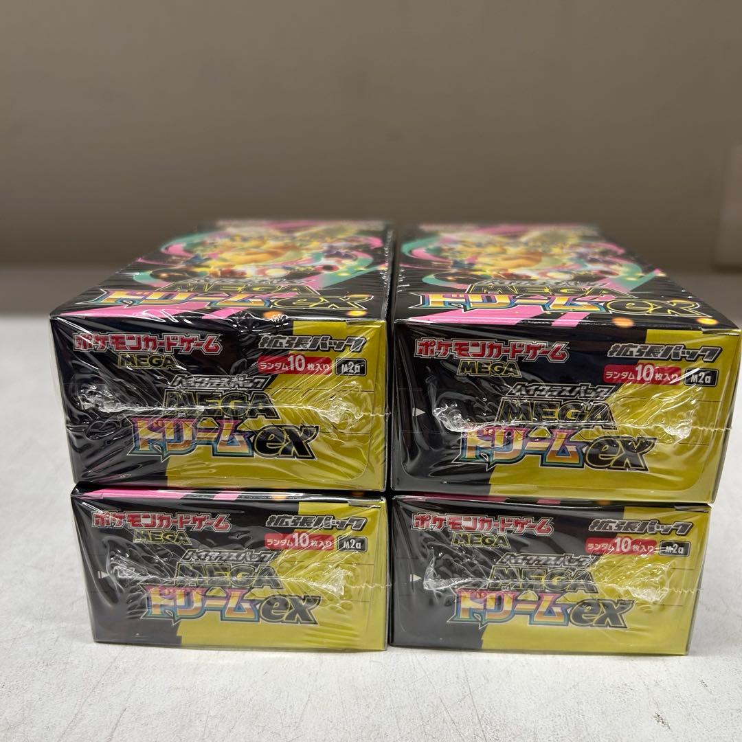 ポケモンカードMEGAドリームex4box新品未開封シュリンク付き