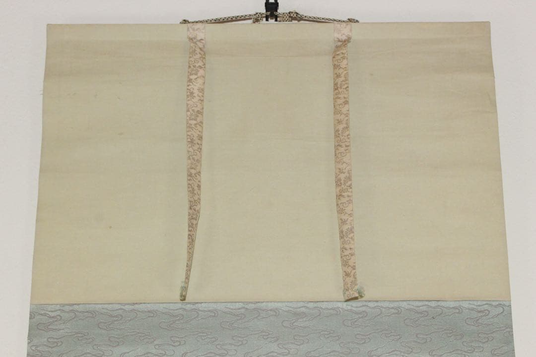 No5652 掛軸　山内多門　秋草鶉図　絹本着色　合箱　日本画　花鳥　送料無料