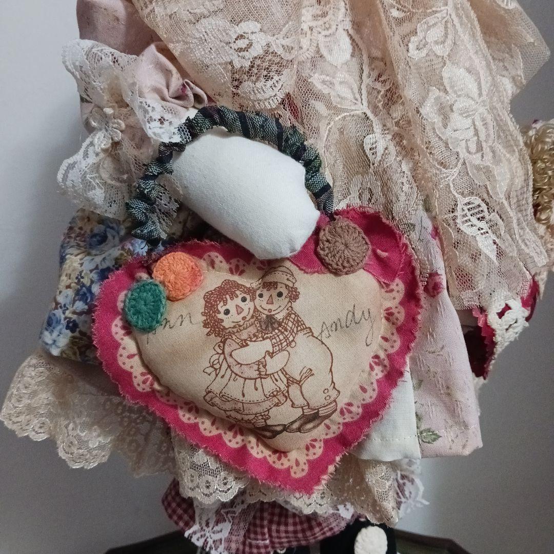 ハンドメイド　カントリー　人形　　　高さ48cm