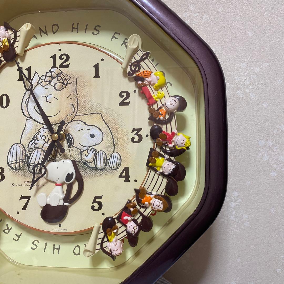 美品❣️からくり時計 スヌーピー 壁掛け時計 シチズン SNOOPY