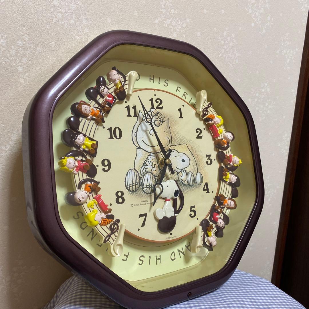 美品❣️からくり時計 スヌーピー 壁掛け時計 シチズン SNOOPY