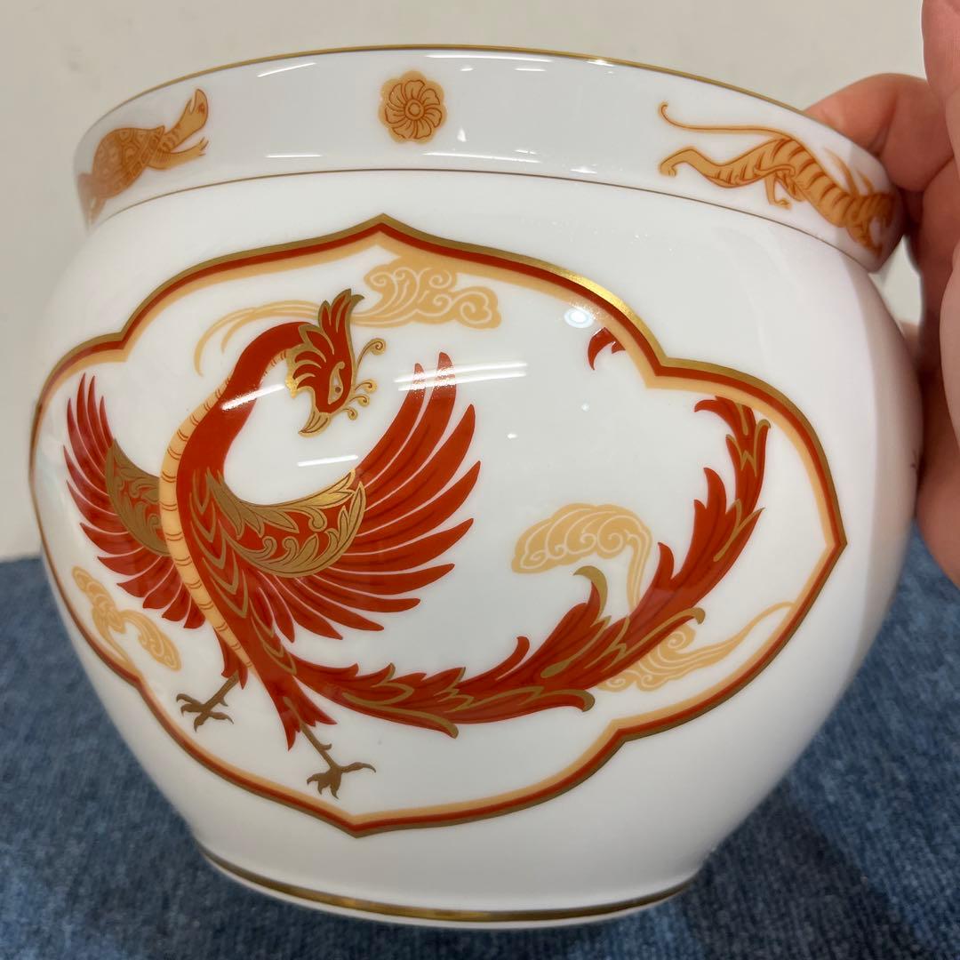 大倉陶園　朱雀 限定版　フランクリン　高級磁器　花瓶