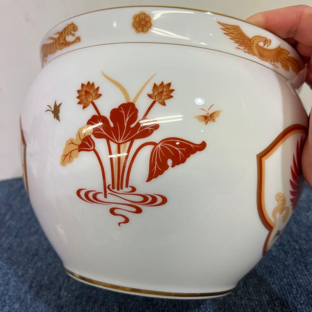 大倉陶園　朱雀 限定版　フランクリン　高級磁器　花瓶