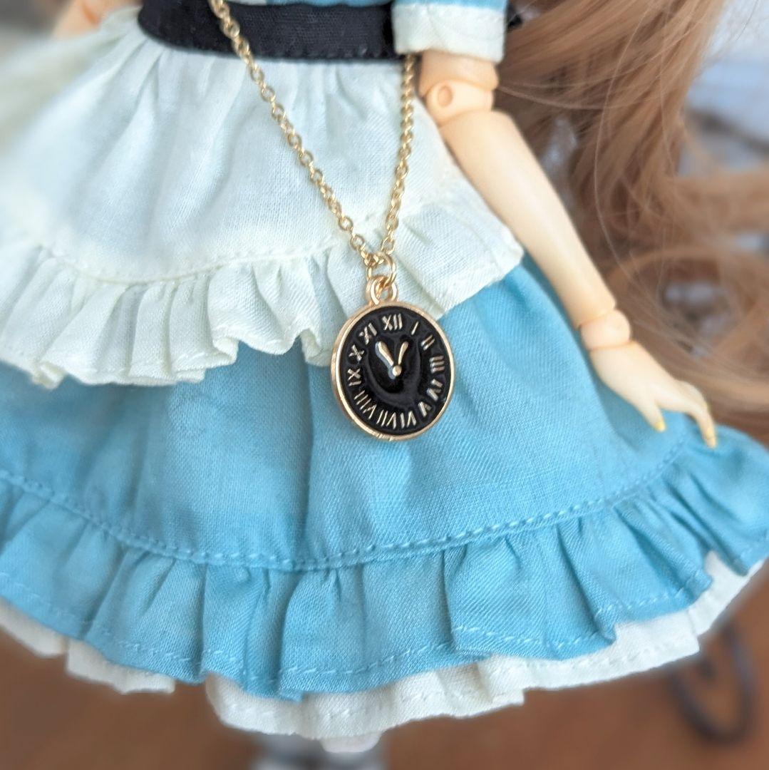 1491※ブルーのアリス風クラシカルワンピース ※ハルモニアブルームワンピース