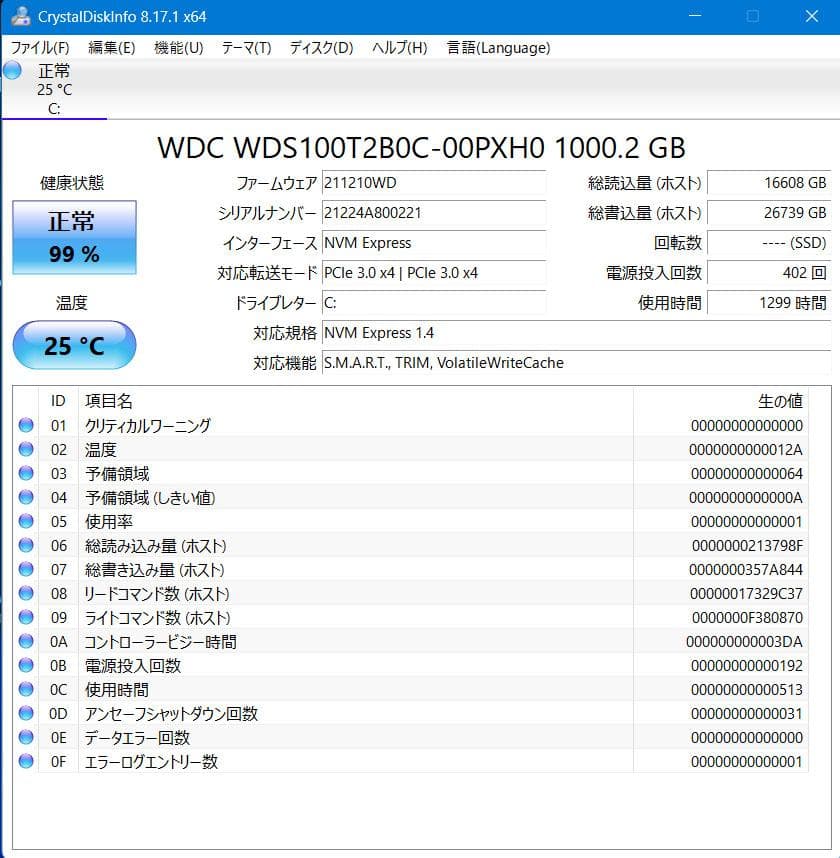 17.3型 WNB/F3 AMD Ryzen 7/NVMe1TB/32G/B.R