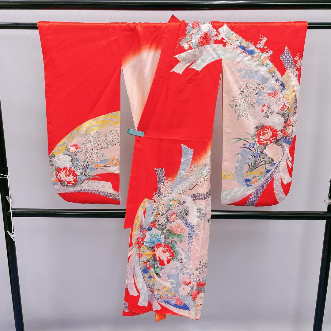 Y★4059★ 子供着物 七五三 女の子 四つ身 襦袢付き