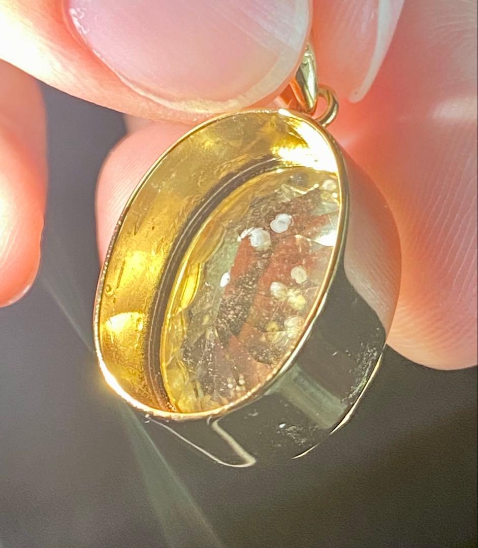 【新入荷‼︎高品質】リビアングラスのペンダントトップS925 中国語鑑定書付き