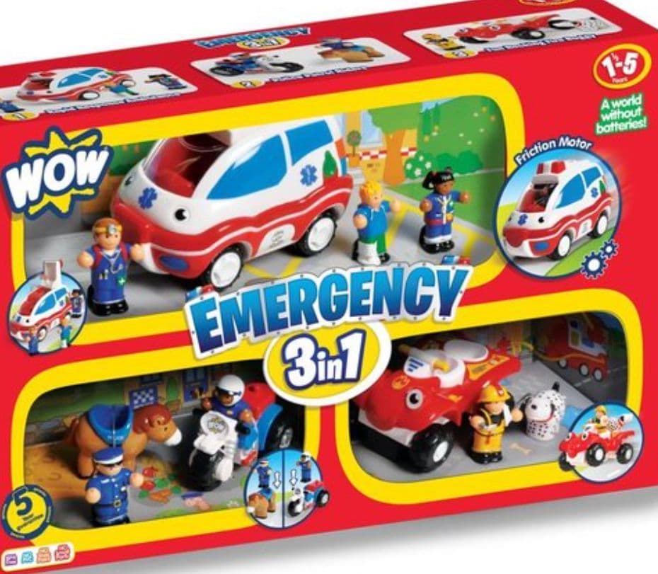 WOW Toys ワオトイズ　消防車　船　車セット　知育玩具　仕掛おもちゃ　海外