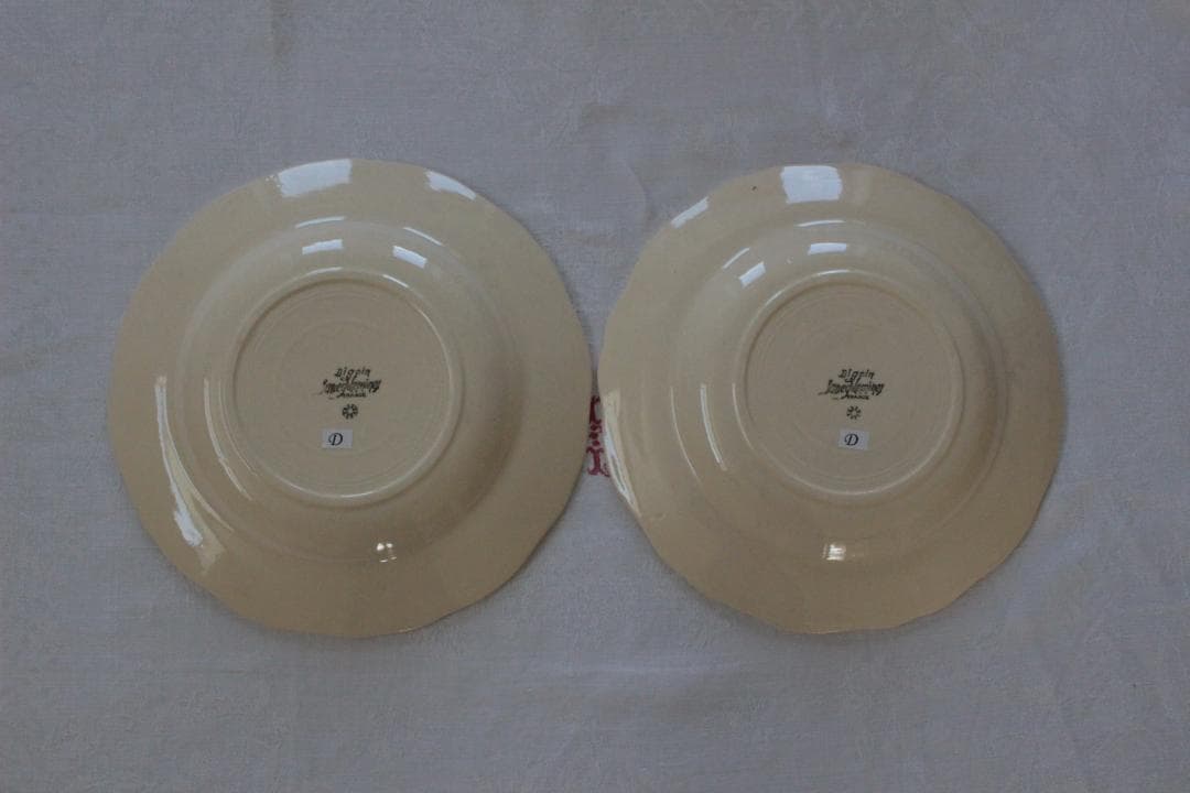 2枚セット　D・サルグミンヌ 花リムアイボリー25cm