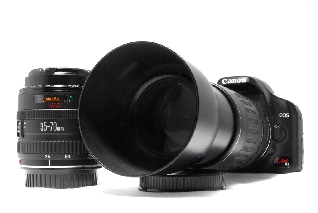すぐに使える✨カメラデビューに✨Canon EOS Kiss X2✨ダブルレンズ