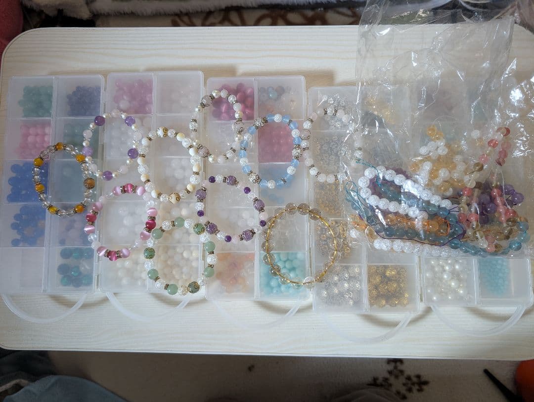 天然石ブレスレットやネックレス、ピアス、指輪、ストラップ等のハンドメイド用の材料