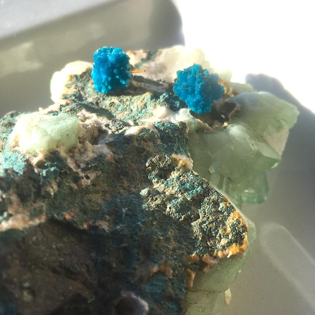 【14kgf】再販✦コバルトブルーの金平糖✦.·カバンサイト原石ピアス ⋆.·✦