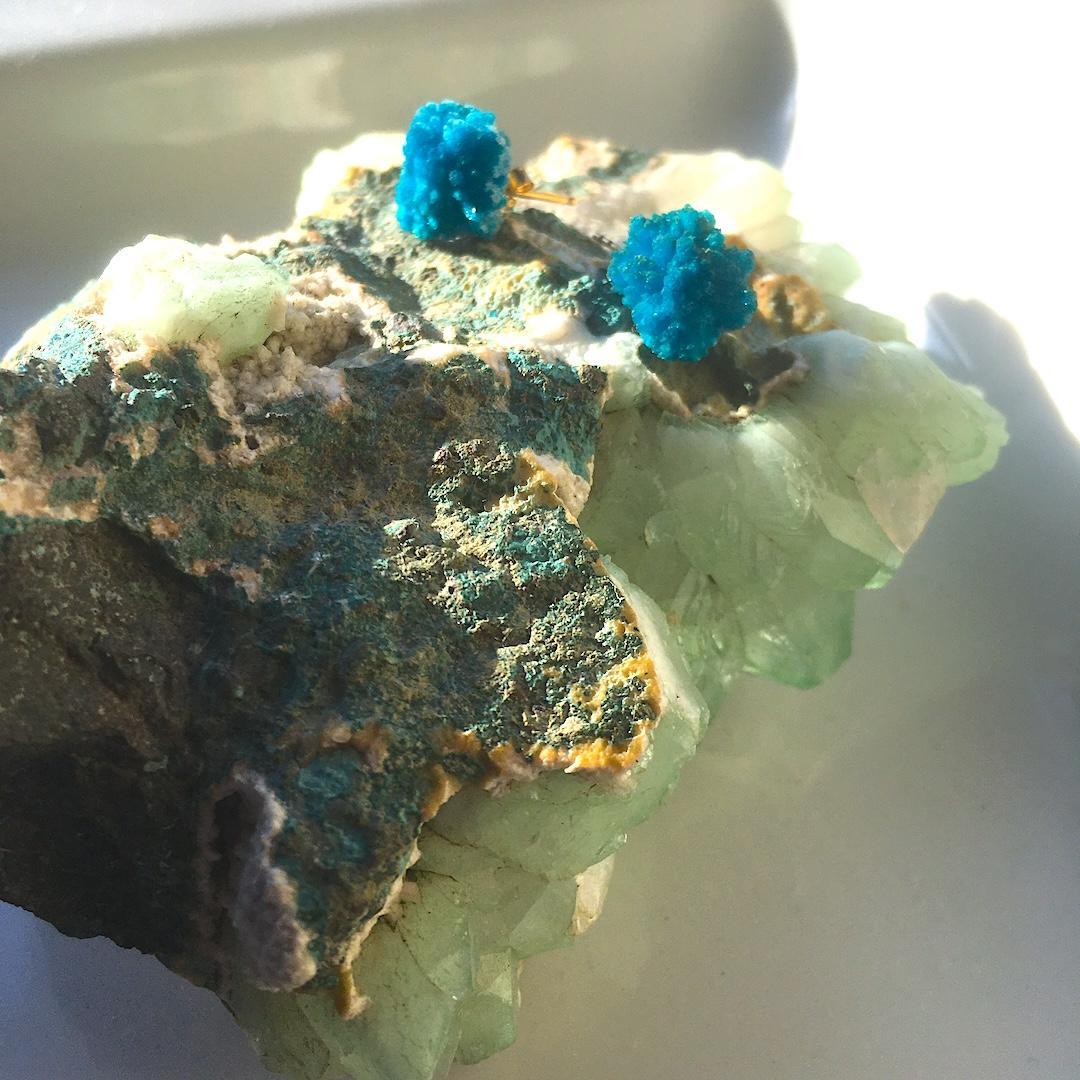 【14kgf】再販✦コバルトブルーの金平糖✦.·カバンサイト原石ピアス ⋆.·✦