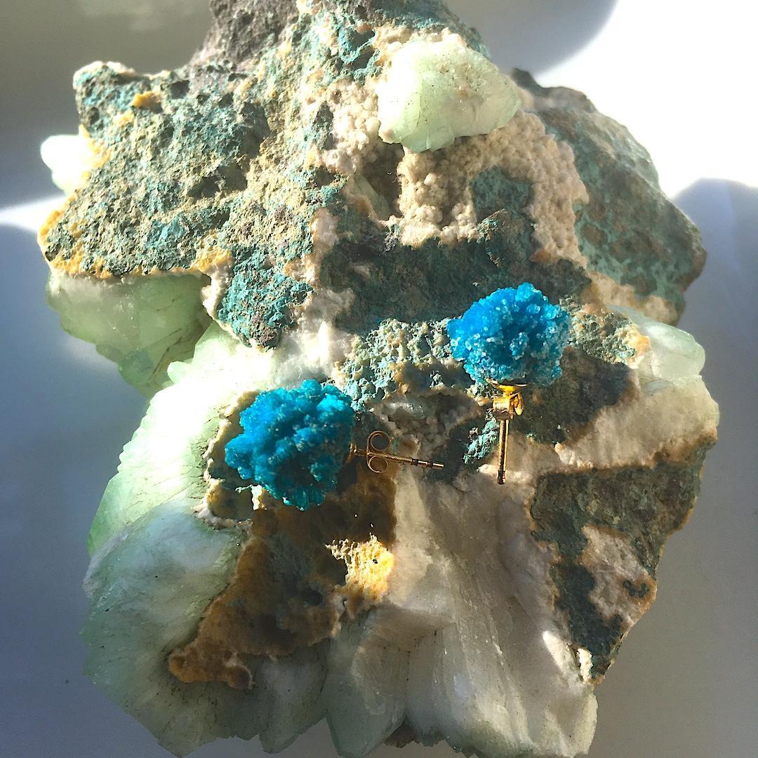 【14kgf】再販✦コバルトブルーの金平糖✦.·カバンサイト原石ピアス ⋆.·✦