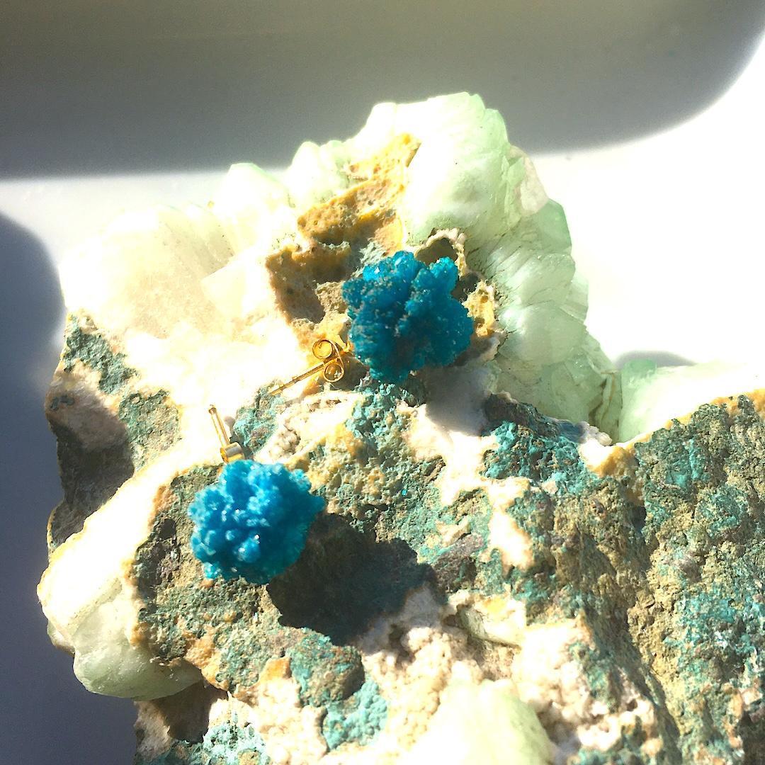 【14kgf】再販✦コバルトブルーの金平糖✦.·カバンサイト原石ピアス ⋆.·✦