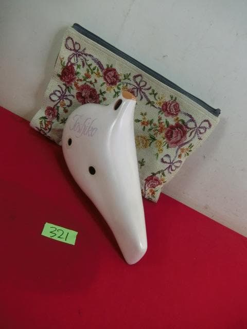 321：FOSHIKO　NOBLE　バラ柄 オカリナ　中古　ジャンク
