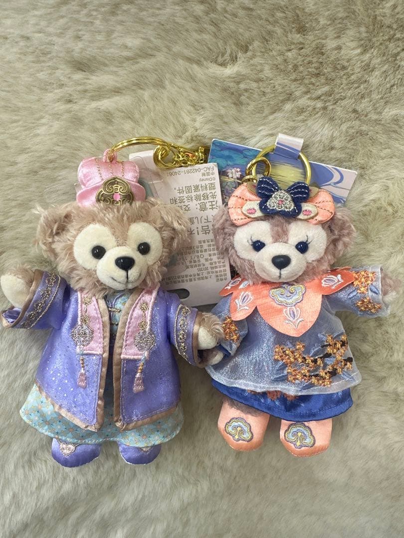 新品　上海ディズニー　2024中秋　ダッフィー&シェリーメイ　キーチェーンセット