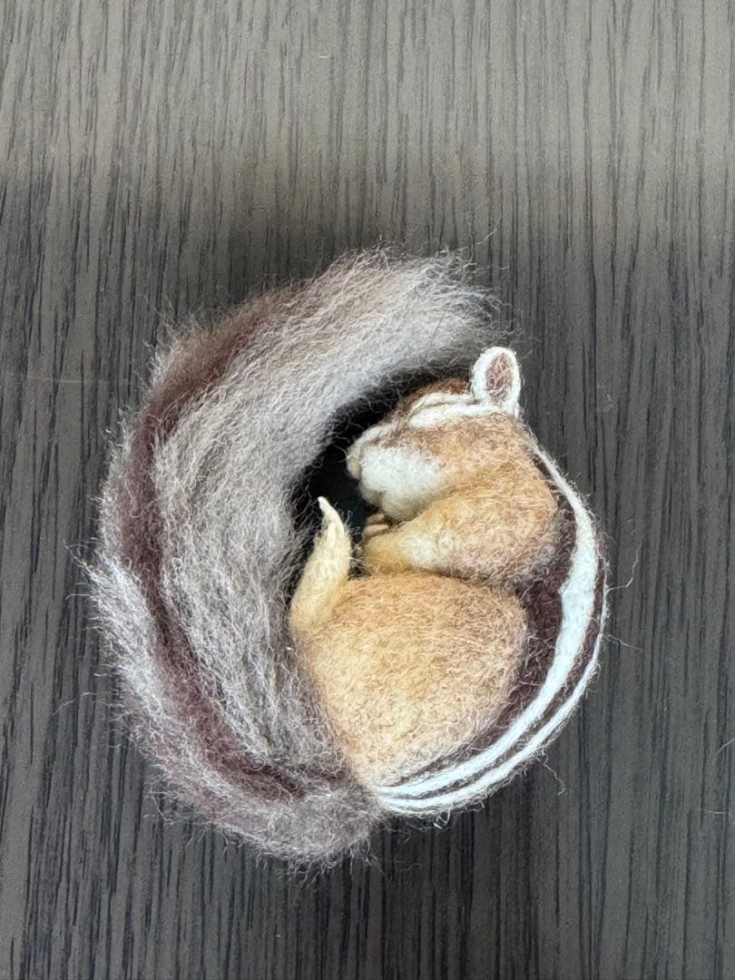 シマリス　羊毛フェルト