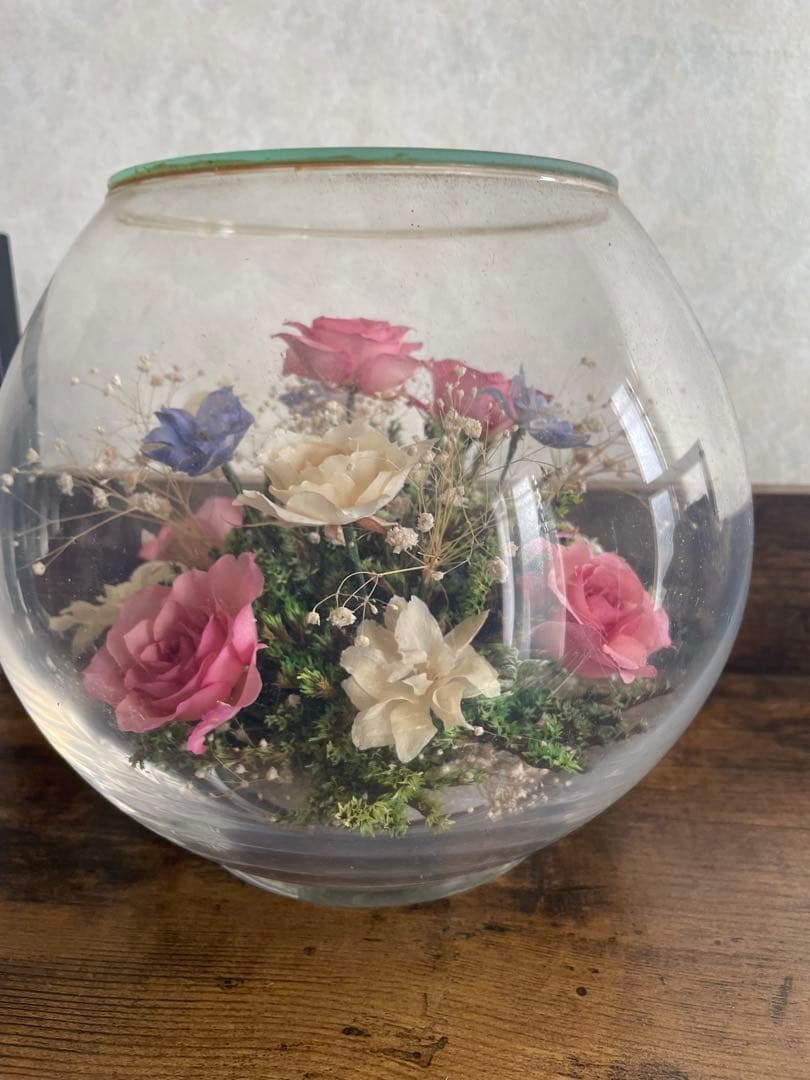 ドライフラワーボウル　レンデフロール ギフト　花　レトロ　インテリア