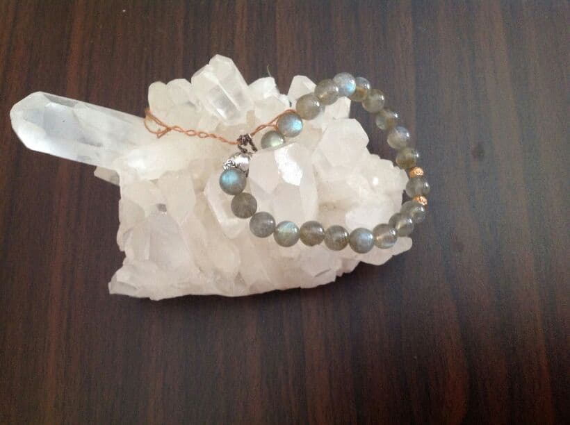 ラブラドライト 18k 8ミリ パワーストーンブレスレット