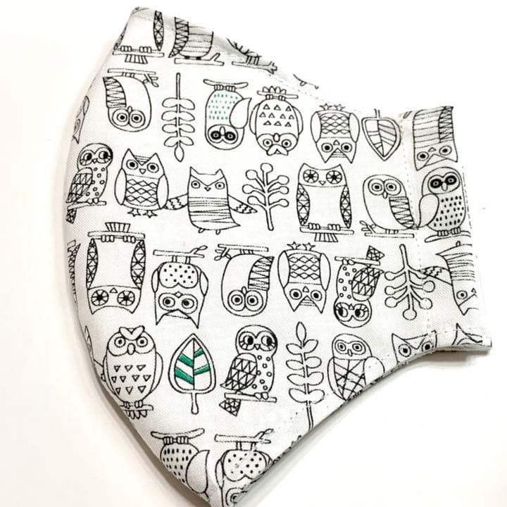 No.141 オーダーマスク　フクロウ　ハンドメイド　おまとめ割