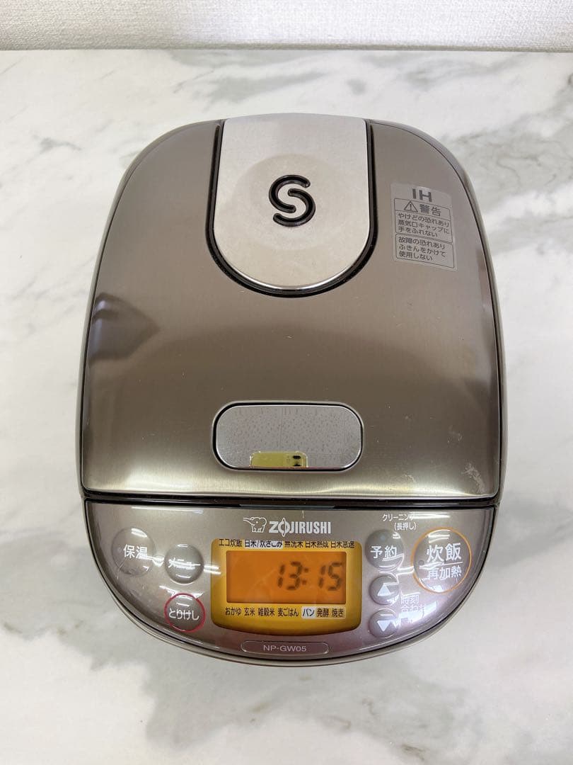 ＄【通電OK】象印 IH炊飯器 NP-GW05 3合炊き ステンレスブラウン