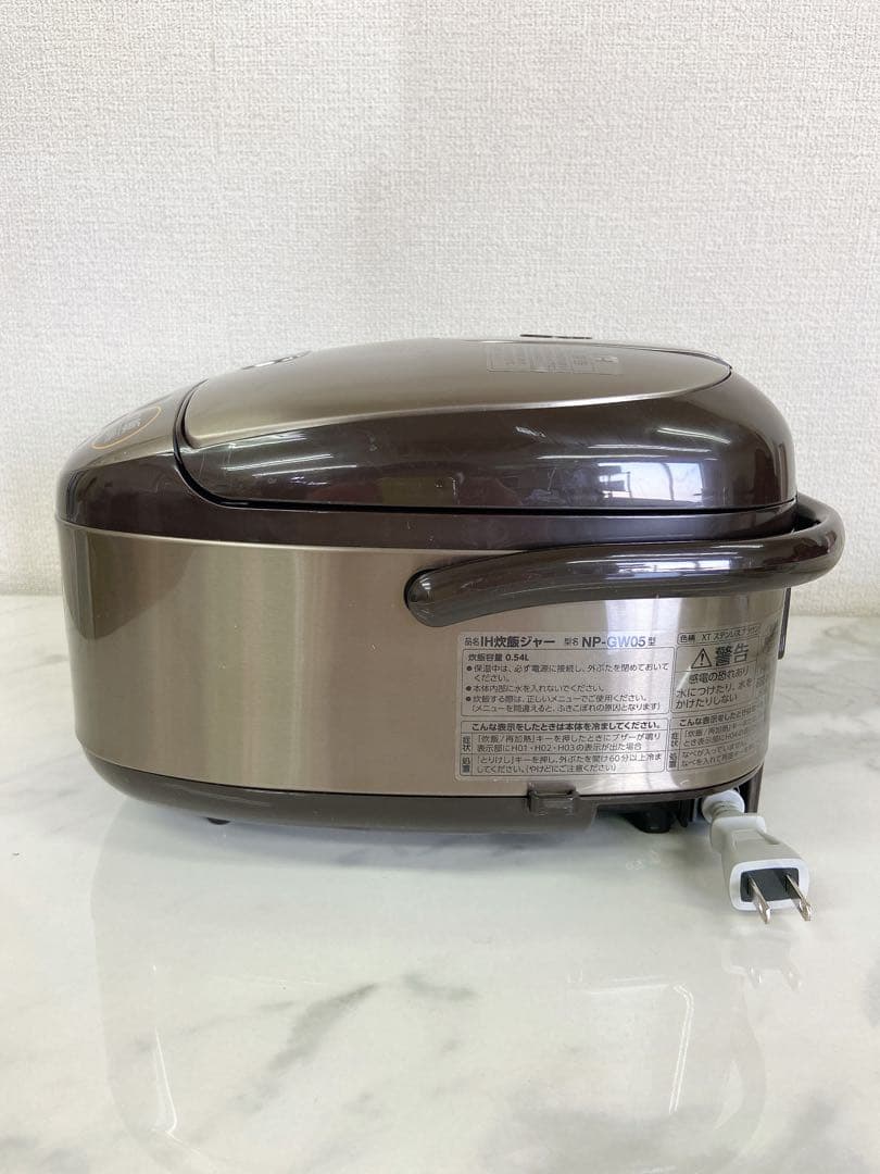 ＄【通電OK】象印 IH炊飯器 NP-GW05 3合炊き ステンレスブラウン