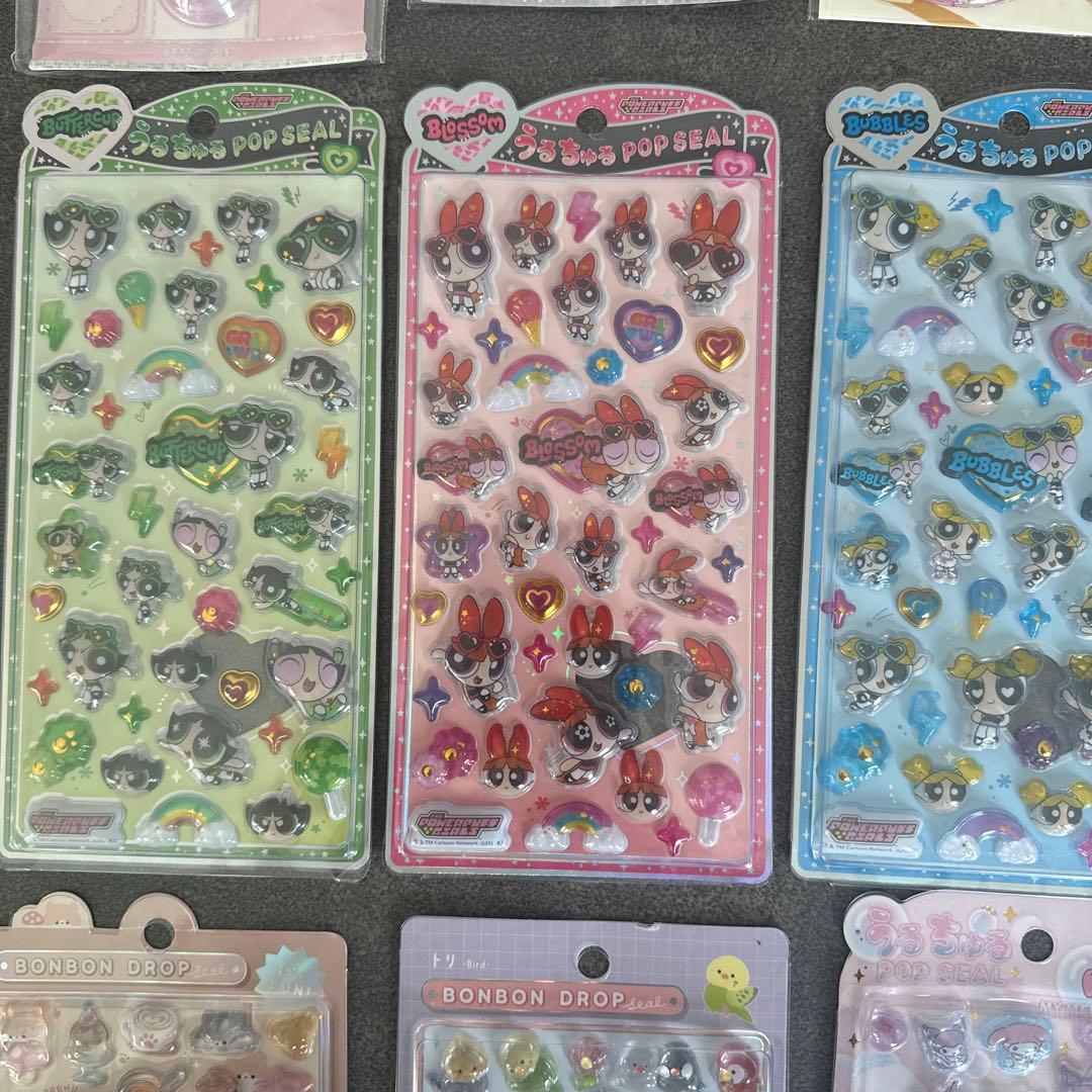 ボンボンドロップシール　まとめ売り　パワーパフガール　うるちゅる