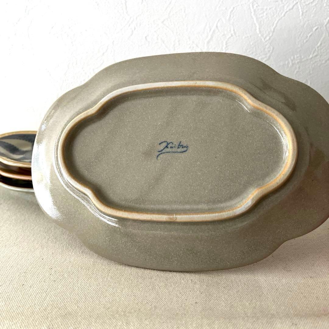 ○M85○エクレクティックカイカイ　オーバル皿【5枚】未使用　モダン