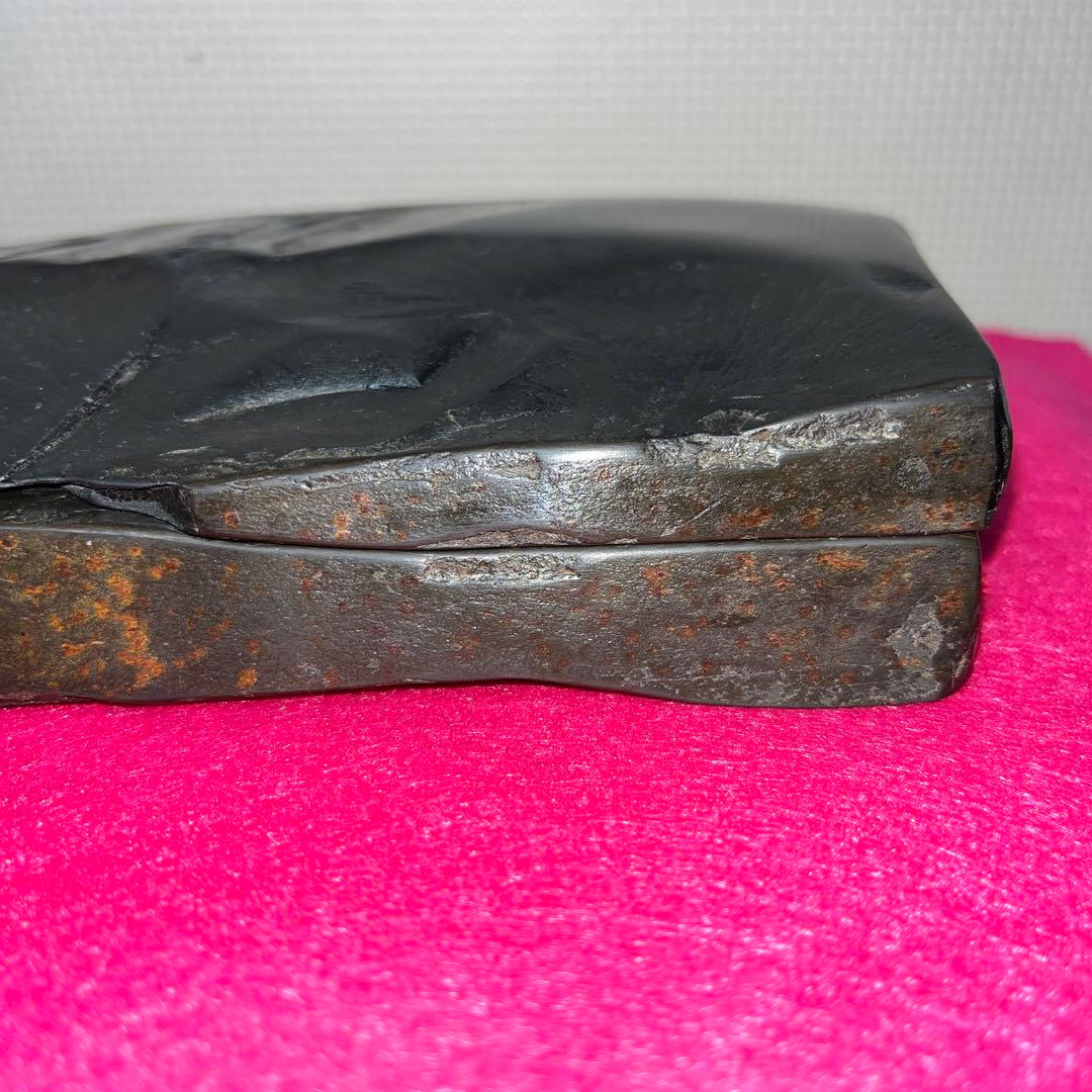 ⭕️諸鹿石硯　希少　大久保喜代雄　共蓋付き自然硯　新品美品　墨持ち良い　鳥取県産出