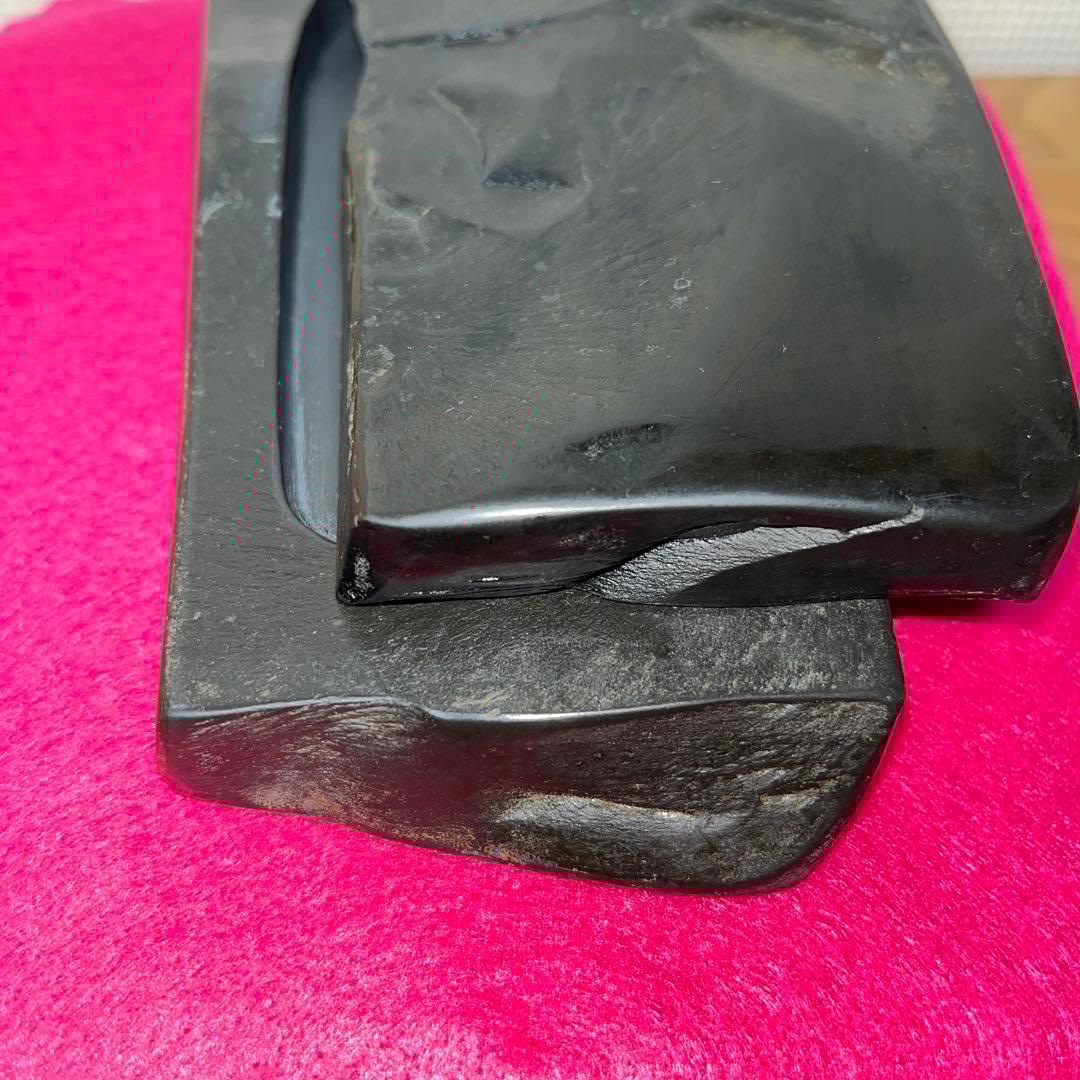 ⭕️諸鹿石硯　希少　大久保喜代雄　共蓋付き自然硯　新品美品　墨持ち良い　鳥取県産出