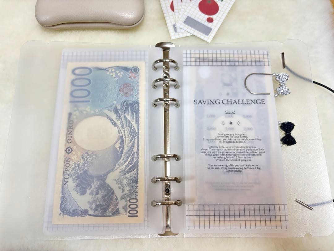 バインダー貯金　saving challenge リフィル　2400円