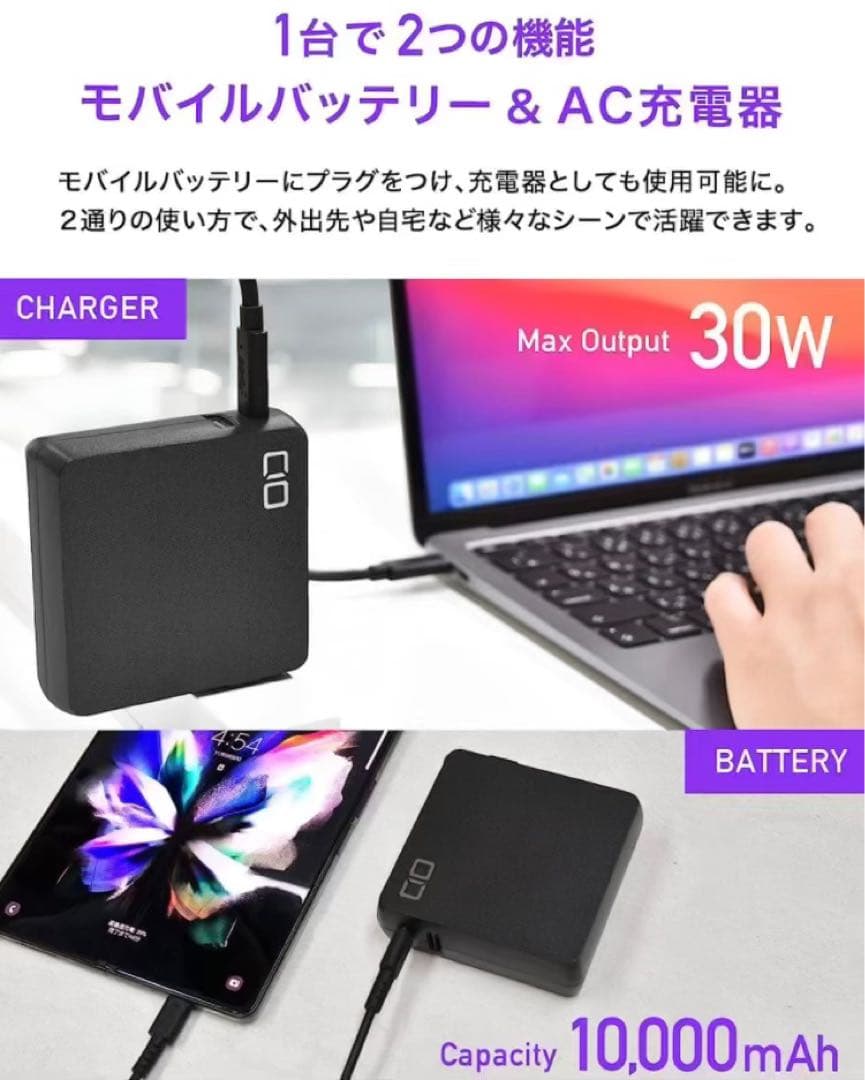 SMARTCOBY Pro PLUG CIO一体型 モバイルバッテリー 0618