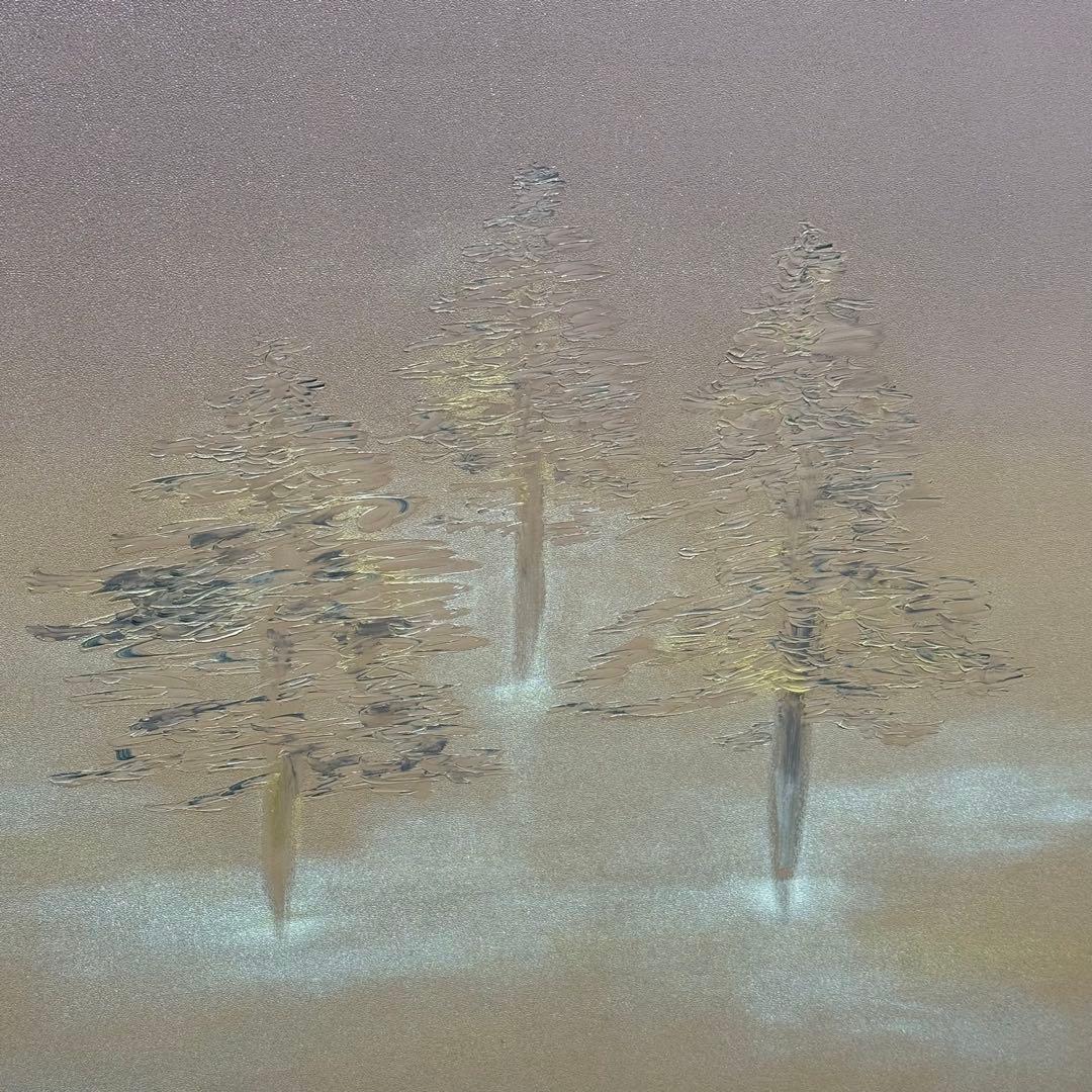 H23K35 漆塗 蒔絵 鶴旭日図 衝立 ついたて パーテーション 飾り屏風