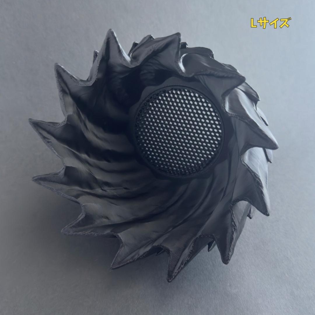 2個セット 『アジュダ』 S&Lサイズ 3Dプリンター鉢 植木鉢 黒 作家鉢